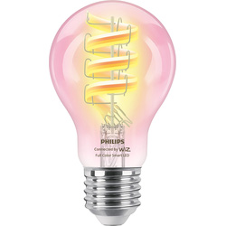 Philips WiZ LED Clear Filament Colour Smart Light Bulb A60 E27 40W