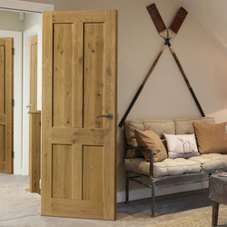 Rustic Oak 4 Panel Internal Door Pre-Finished 35 x 1981 x 838mm