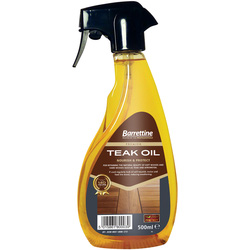 Clear Teak Oil Trigger Spray 500ml - 91181 - from Toolstation