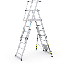 Zarges / Zarges ZAP Telemaster S Mini Telescopic Step Ladder 4-7 Tread 2440 x 820 x 400mm