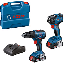 Bosch Bosch 18V Brushless Combi & Impact Driver Twin Pack 3 x 2.0Ah - 91444 - from Toolstation