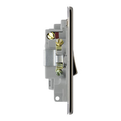 BG Screwless Flat Plate Black Nickel 13A Spur Unit