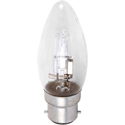 Sylvania Energy Saving Halogen Candle Lamp 28W BC (B22d) 370lm