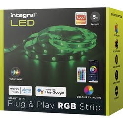 Integral LED / Integral LED IP20 5m Wifi RGB Flexible Strip Kit Plug and Play