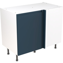 Kitchen Kit Flatpack J-Pull Kitchen Cabinet Base Blind Corner Unit Ultra Matt Indigo Blue 1000mm