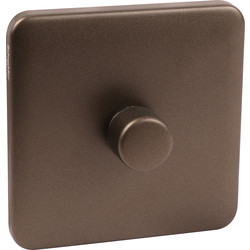 Schneider Electric / Schneider Electric Lisse Mocha Bronze Screwless Dimmer 1 Gang 2 Way 400W