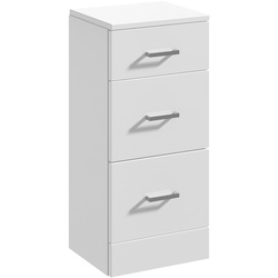 Nuie / nuie Mayford 3 Drawer Compact Floorstanding Unit Gloss White 350mm
