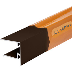 Alukap / Alukap-XR Sheet End Stop Bar for Axiome Sheets 25mm x 3m Brown
