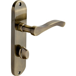Designer Levers Capri Door Handles Bathroom Antique Brass - 92955 - from Toolstation