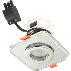 Sensio Sensio Trio Tone 8W Integrated Dimmable Fire Rated Downlight IP65 Cube Clear 700lm - 93288 - from Toolstation