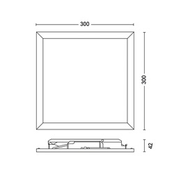 Philips CL560 Super Slim Square Panel Ceiling Light 300x300mmCircular ...