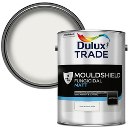 Dulux Trade / Dulux Trade Mouldshield Fungicidal Matt Paint Pure Brilliant White 5L
