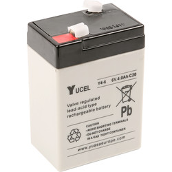 Sealed Lead Acid Battery 6V 4Ah 70 x 47 x 107mm - 94217 - from Toolstation