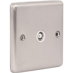 Wessex Brushed Stainless Steel TV Point 1 Gang