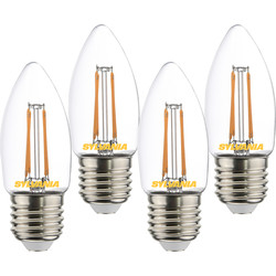 Sylvania Sylvania LED Filament Clear Candle Lamp 4.5W ES (E27) 470lm - 94564 - from Toolstation