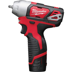Milwaukee M12 BIW14-202C Sub Compact 1/4" Impact Wrench with Friction Ring 2 x 2.0Ah