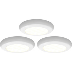 Ansell Lighting Ansell Reveal AC LED 2W Cabinet Light 3 pack Silver Cool White 73lm - 94889 - from Toolstation