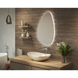 Sensio Mistral Teardrop LED Backlit Bathroom Mirror CCT 800 x 500mm