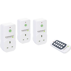 Energenie Energenie Remote Control Sockets 13A 3 Pack - 95160 - from Toolstation