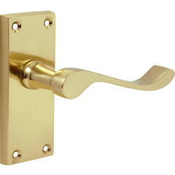 Eclipse / Victorian Scroll Brass Handle Latch