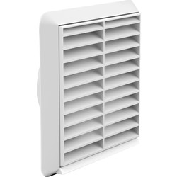 Square Ducting Louvre Grille 154 x 154mm White