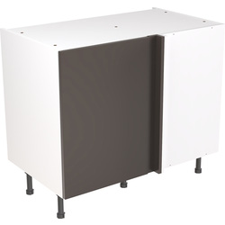 Kitchen Kit / Kitchen Kit Flatpack Slab Kitchen Cabinet Base Blind Corner Unit Ultra Matt Graphite 1000mm