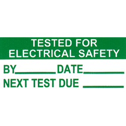 Tested for Electrical Safety PAT Test Stickers Vinyl