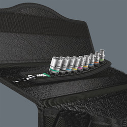 Wera 004203 Zyklop Socket Set with Holding Function 1/2 Drive Metric