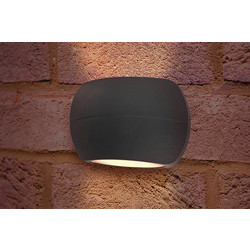 Integral LED Lux Stone Up & Down Wall Light IP54 8.5W 320lm 3000K Dark Grey