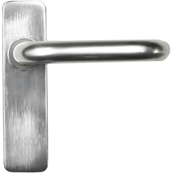 Lockworks / Lockworks Round Bar Aluminium Door Handle Latch Satin