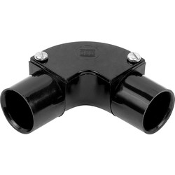 Axiom / 25mm PVC Conduit Inspection Elbow Black