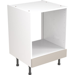 Kitchen Kit / Kitchen Kit Flatpack Value Slab Kitchen Cabinet Base Oven Unit Matt Light Grey 600mm