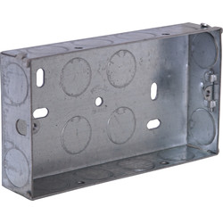 Metal Box 2 Gang 25mm Bulk Pack - 95911 - from Toolstation