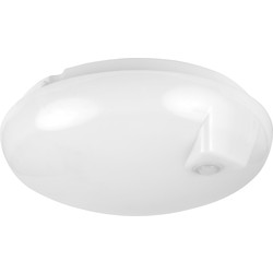 Eterna 28W IP44 Circular Ceiling Fitting With PIR  - 96058 - from Toolstation