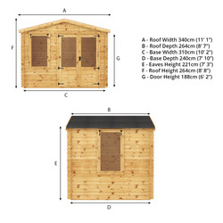 Mercia Log Cabin - 19mm
