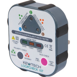 Kewtech / Kewtech Loopcheck 107 Plug In Socket Tester 128 x 80 x 68mm