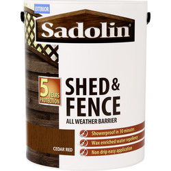 Sadolin Sadolin Shed & Fence Treatment 5L Cedar Red - 96544 - from Toolstation