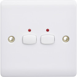 Energenie Energenie MiHome Smart Light Switch 2 Gang 13A White - 96587 - from Toolstation