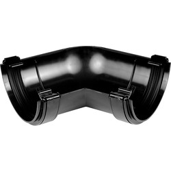 Aquaflow 112mm Half Round Gutter Angle 120° Black - 96590 - from Toolstation