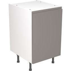 Kitchen Kit Flatpack J-Pull Kitchen Cabinet Base Unit Super Gloss Dust Grey 500mm