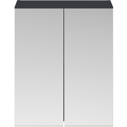 nuie Arno Mirrored Cabinet 600mm Soft Black