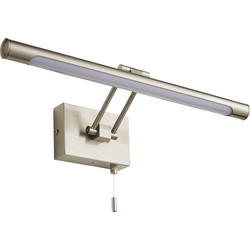 Spa Lighting Zinc Chai 8W LED Picture & Mirror Light IP44 Satin Nickel - 96993 - from Toolstation