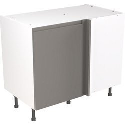Kitchen Kit Flatpack J-Pull Kitchen Cabinet Base Blind Corner Unit Super Gloss Dust Grey 1000mm
