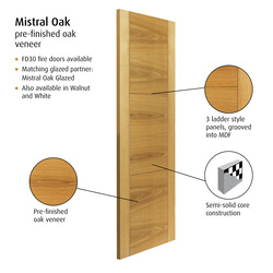Mistral Oak Internal Door P/F
