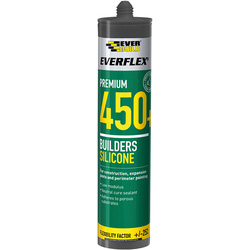 Everbuild / Premium+ 450 Builders Silicone 300ml Clear