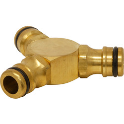 Unbranded Brass 3 Way Connector 1/2" - 97407 - from Toolstation