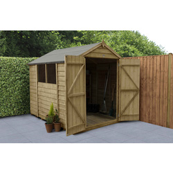 Forest Garden Overlap Pressure Treated Apex Shed 8' x 6'