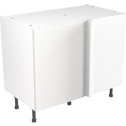Kitchen Kit Flatpack Slab Kitchen Cabinet Base Blind Corner Unit Super Gloss White 1000mm