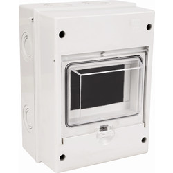 Weatherproof Moulded Enclosure For RCD/MCB 5 Modules IP55