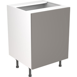 Kitchen Kit Flatpack Slab Kitchen Cabinet Base Sink Unit Ultra Matt Dust Grey 600mm